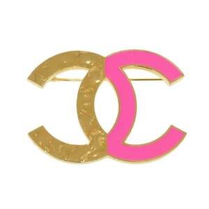 Chanel Cc Logo Brooch Gold-Tone Metal #207007C11B